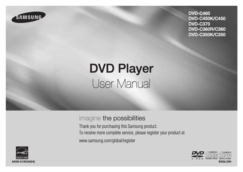 Page 1 de la notice Manuel utilisateur Samsung DVD-C460