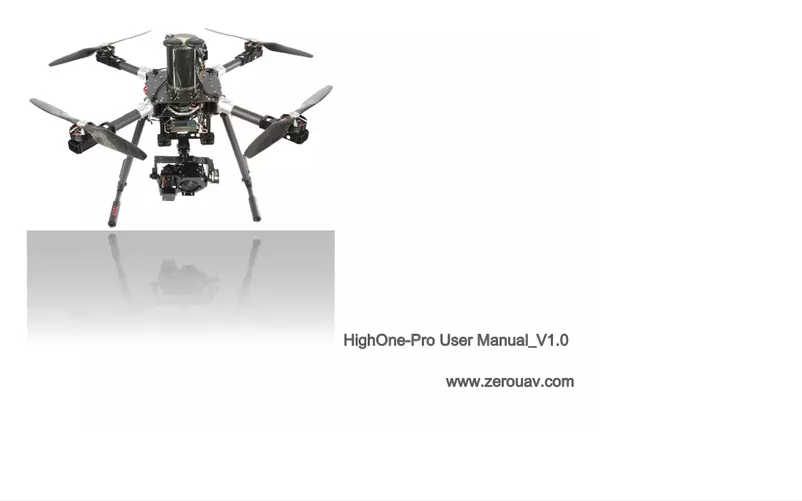 Page 1 de la notice Manuel utilisateur Zerotech HighOne-Pro