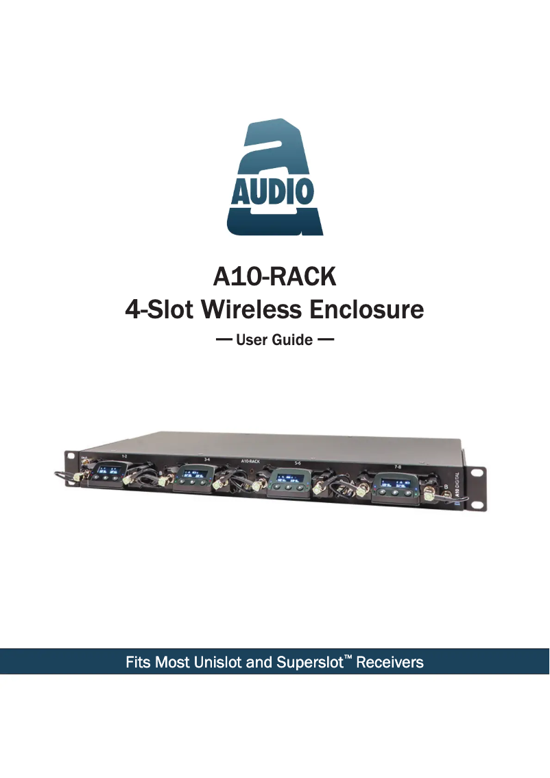 Page n°1 - Manuel utilisateur Sound Devices A10-RACK
