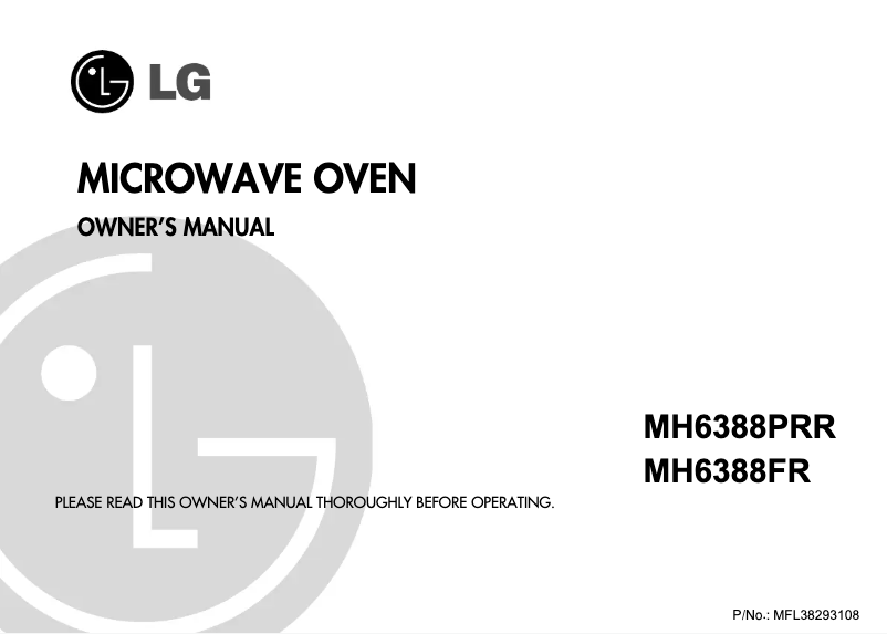 Page 1 de la notice Manuel utilisateur LG MH6388FR