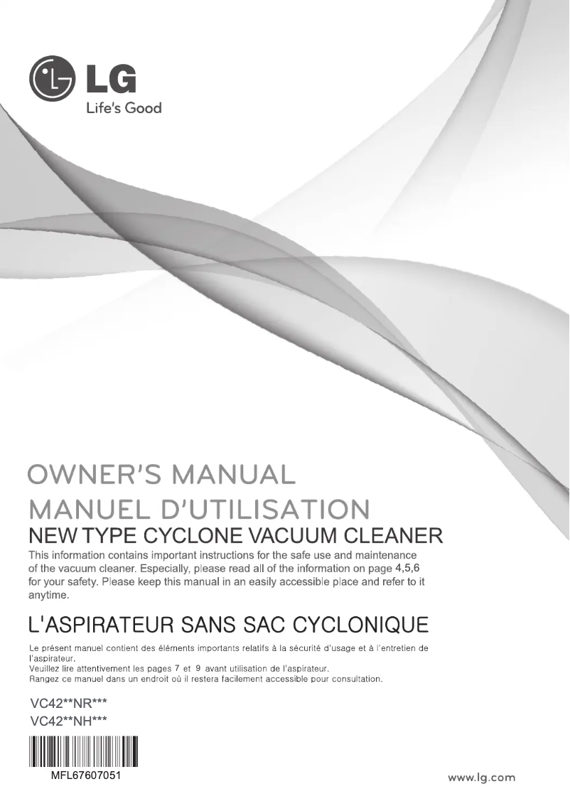 Page n°1 - Manuel utilisateur LG VC4220NRT