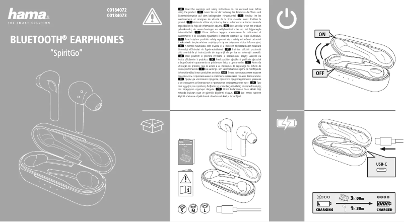 Página 1 del manual Guía de inicio rápido Hama Spirit Go