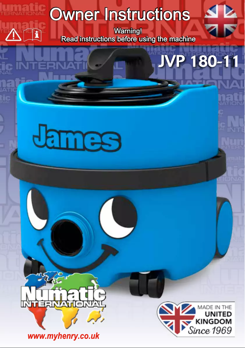 Image de la première page du manuel de l'appareil James JVP180