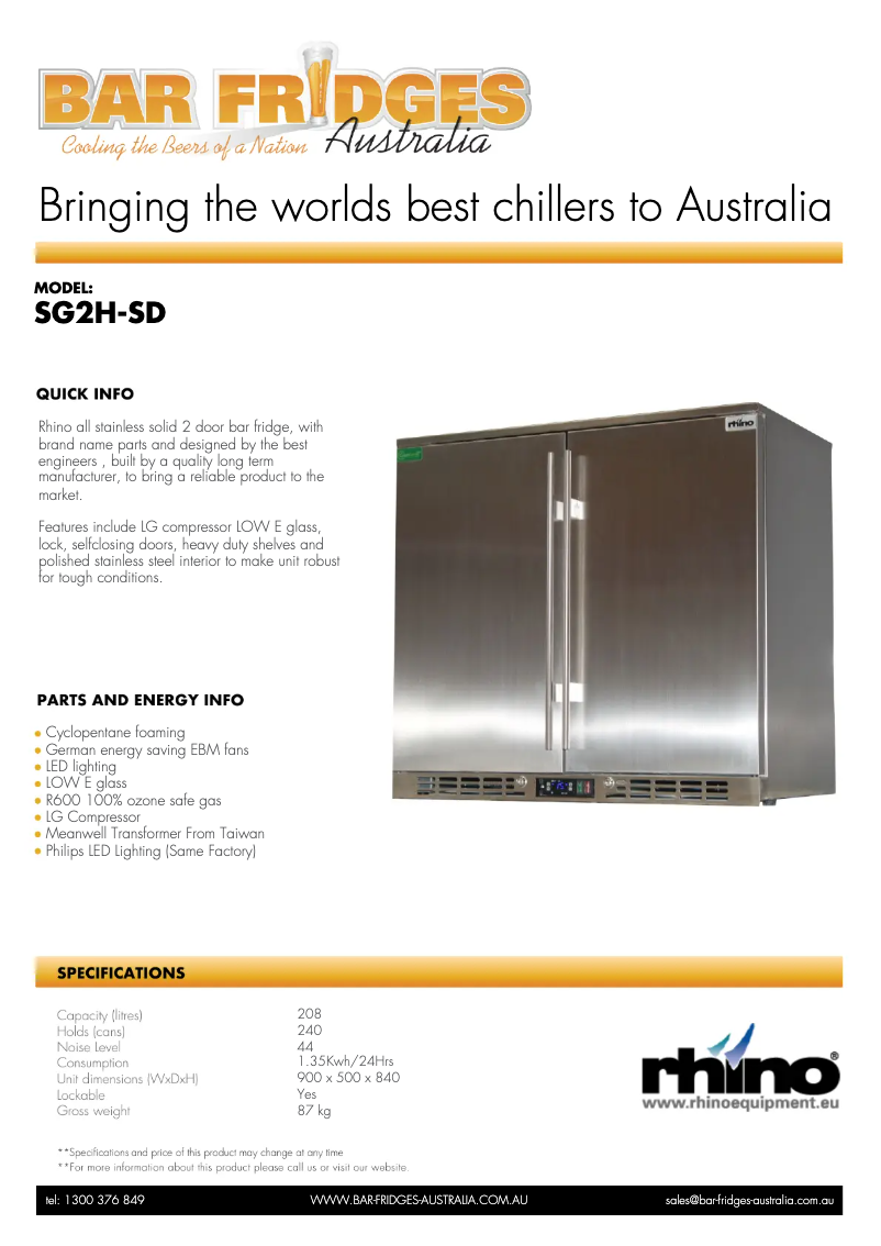 Image de la première page du manuel de l'appareil SG2H-SD