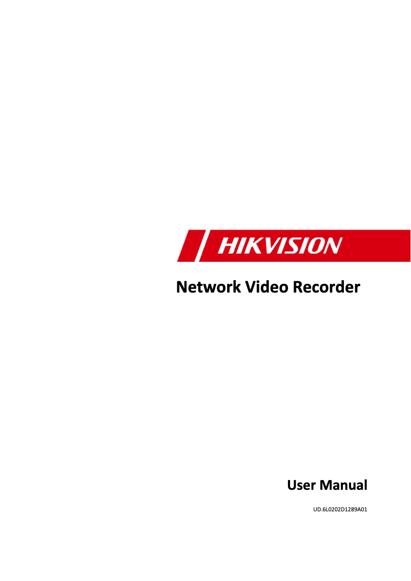 Page 1 de la notice Manuel utilisateur Hikvision DS-7108NI-SNP