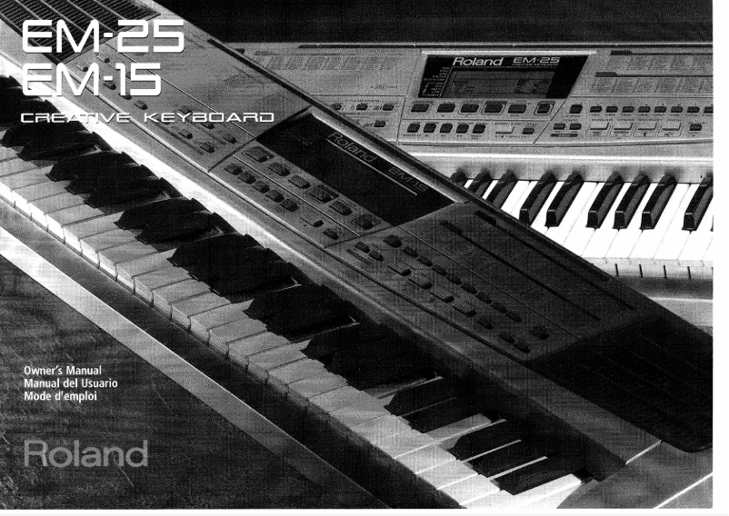 Page n°1 - Manuel utilisateur Roland EM-25