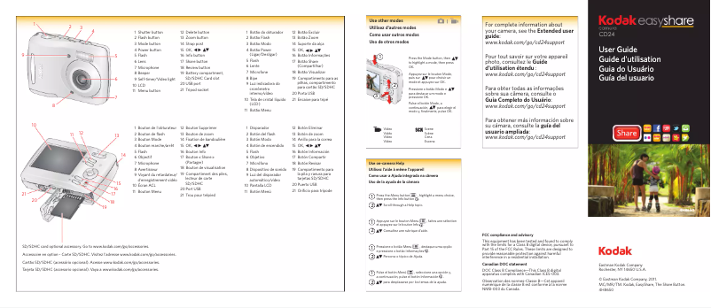 Image de la première page du manuel de l'appareil EasyShare CD24