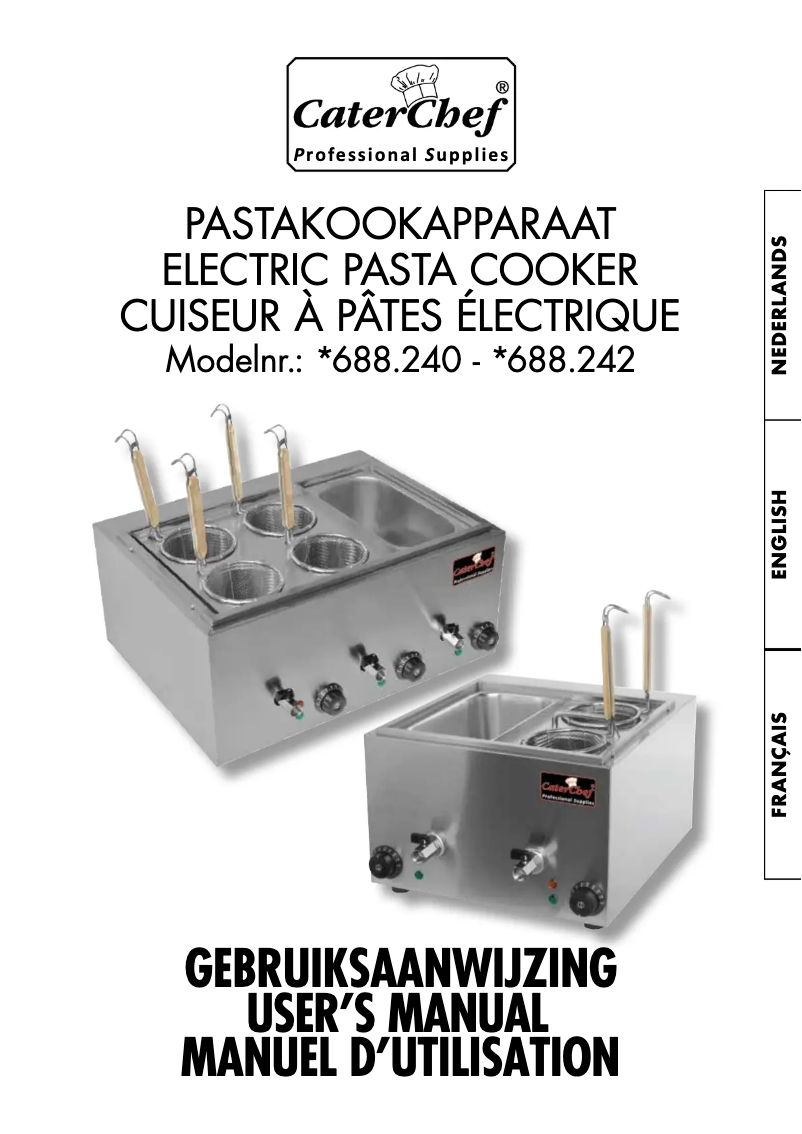 Page n°1 - Manuel utilisateur CaterChef 688242