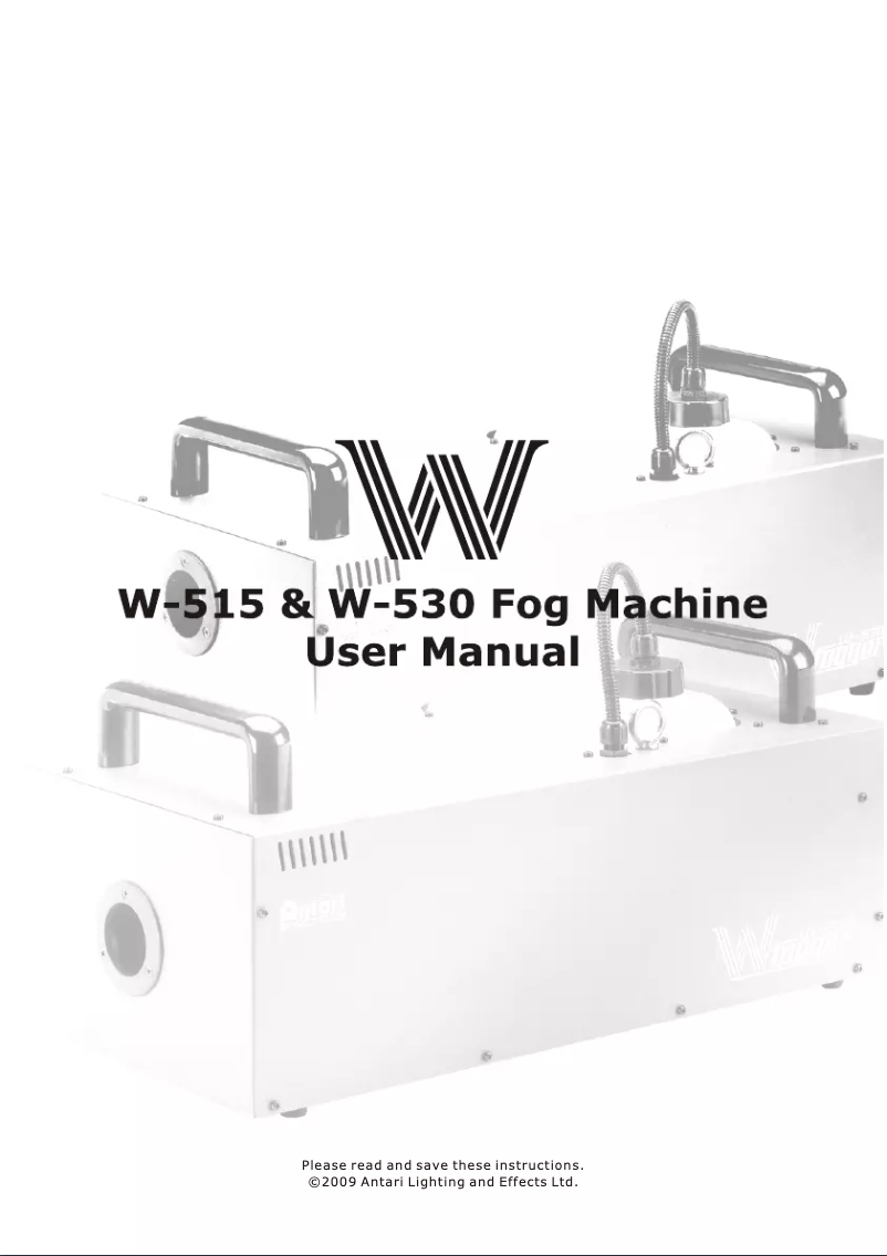 Image de la première page du manuel de l'appareil W-530
