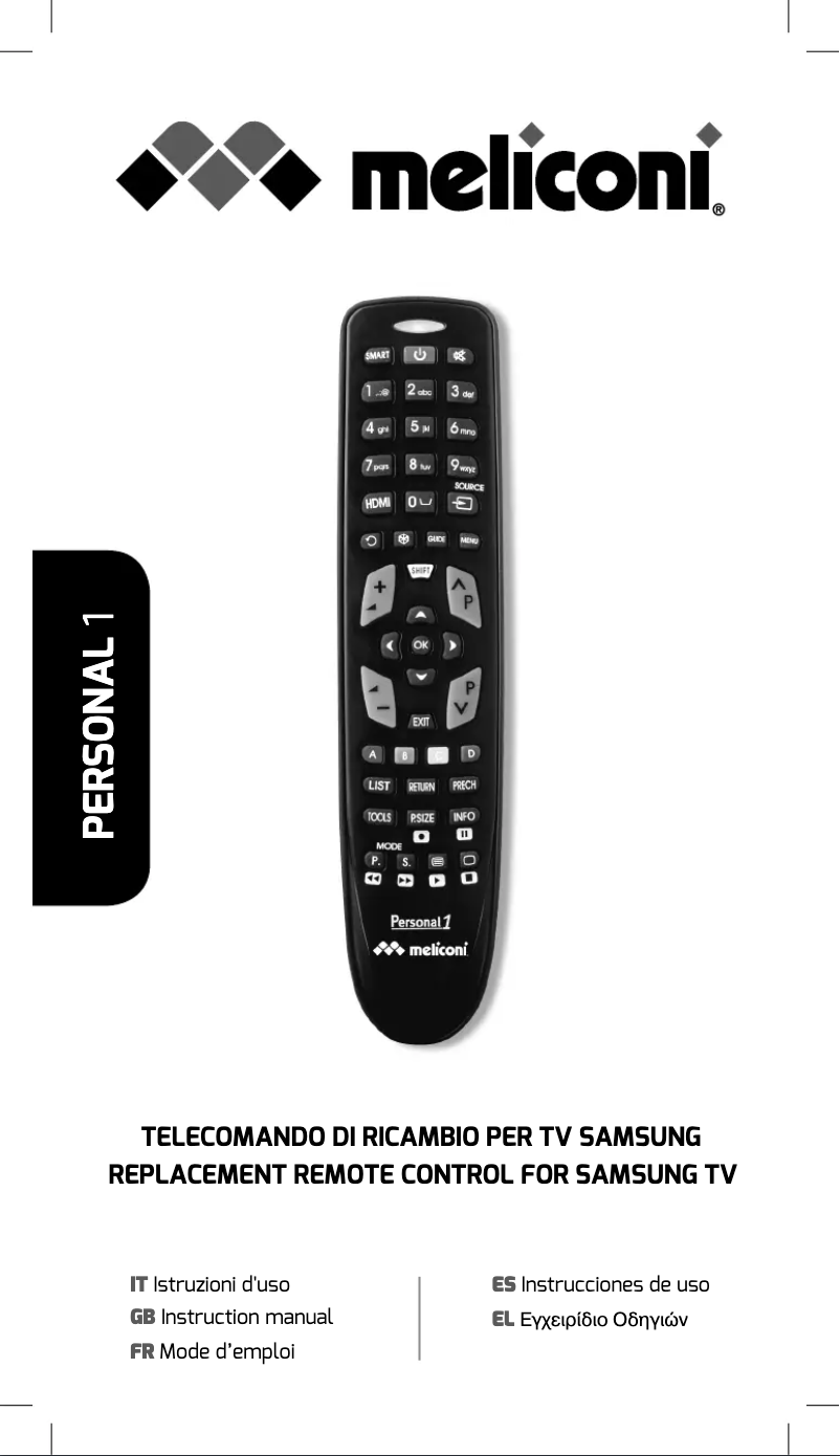 Página 1 del manual Manual de usuario Meliconi Personal 1