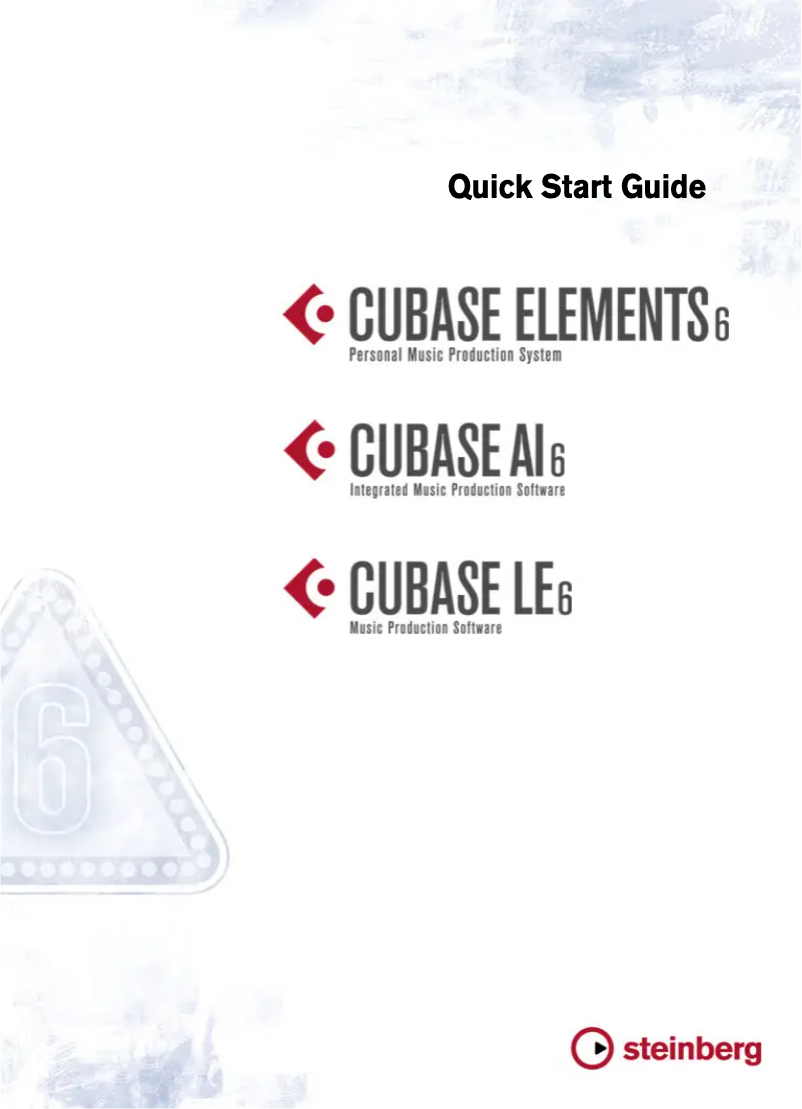 Image de la première page du manuel de l'appareil Cubase AI 6