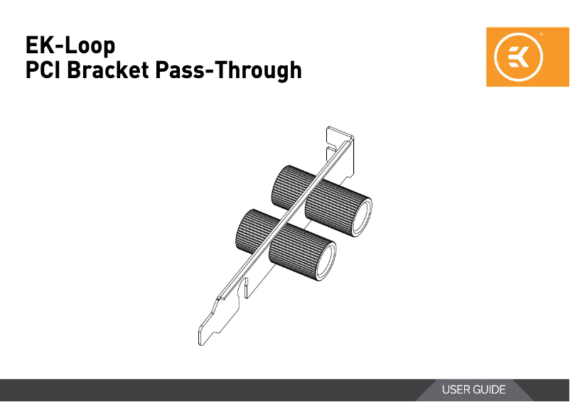 Image de la première page du manuel de l'appareil EK-Loop PCI Bracket Pass-Through