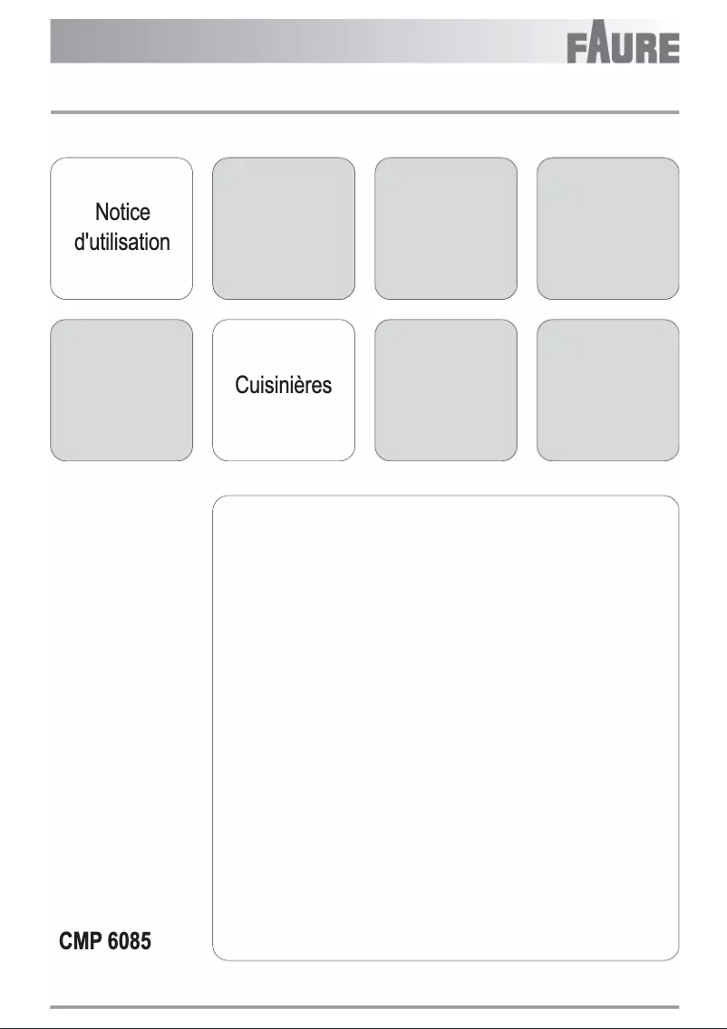 Image de la première page du manuel de l'appareil CMP6085X
