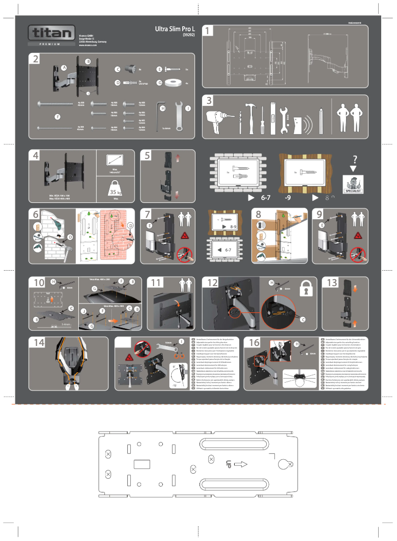 Page 1 de la notice Manuel utilisateur Titan Ultra Slim Pro L