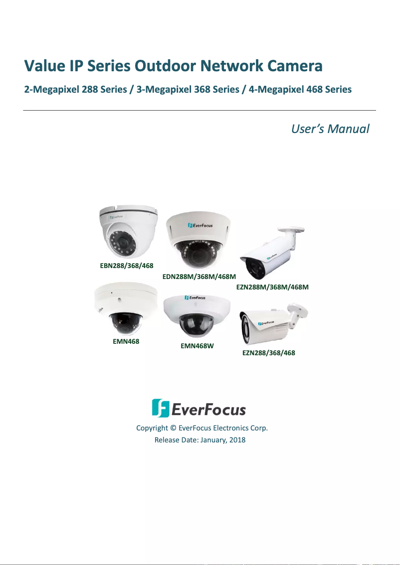 Page n°1 - Manuel utilisateur EverFocus EZN468