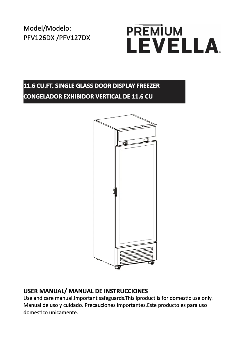 Image de la première page du manuel de l'appareil PFV126DX