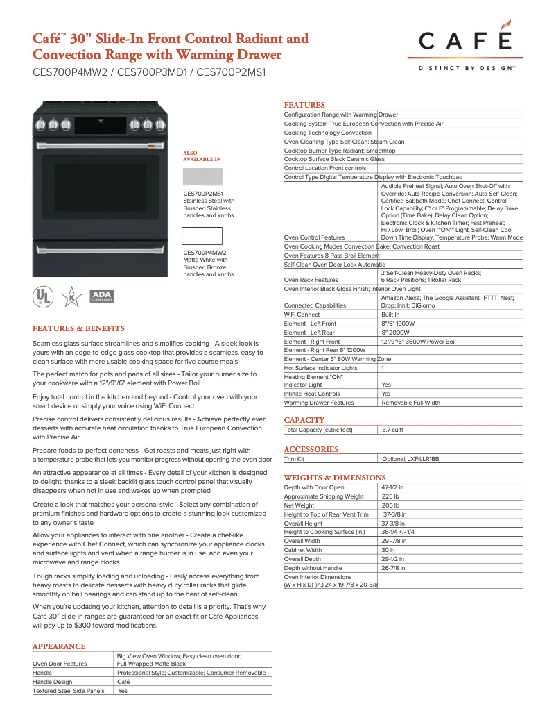 Image de la première page du manuel de l'appareil CES700P4MW2
