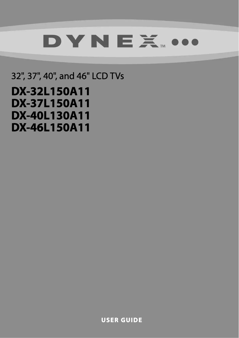Page 1 de la notice Manuel utilisateur Dynex DX-37L150A11