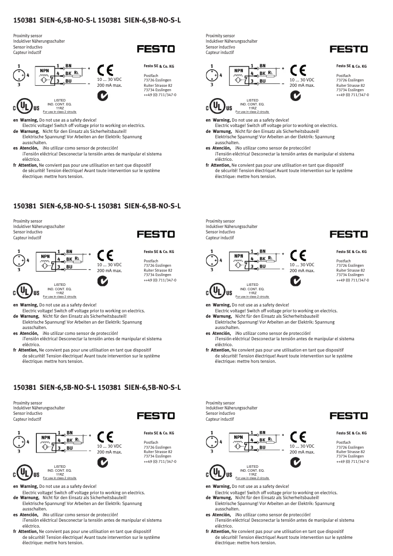 Image de la première page du manuel de l'appareil SIEN-6,5B-NO-S-L