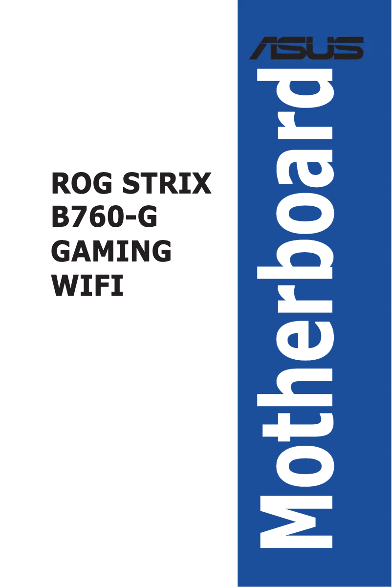 Page 1 de la notice Manuel utilisateur Asus ROG STRIX B760-G GAMING WIFI