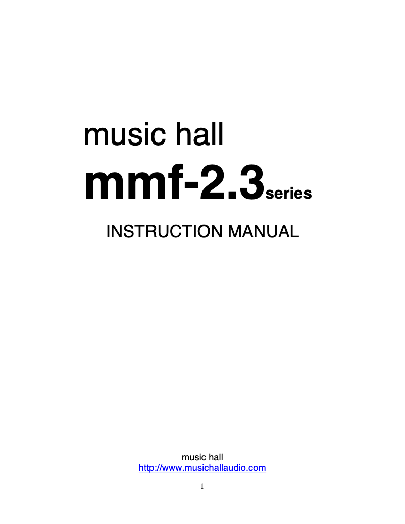 Image de la première page du manuel de l'appareil MMF-2.3 SE