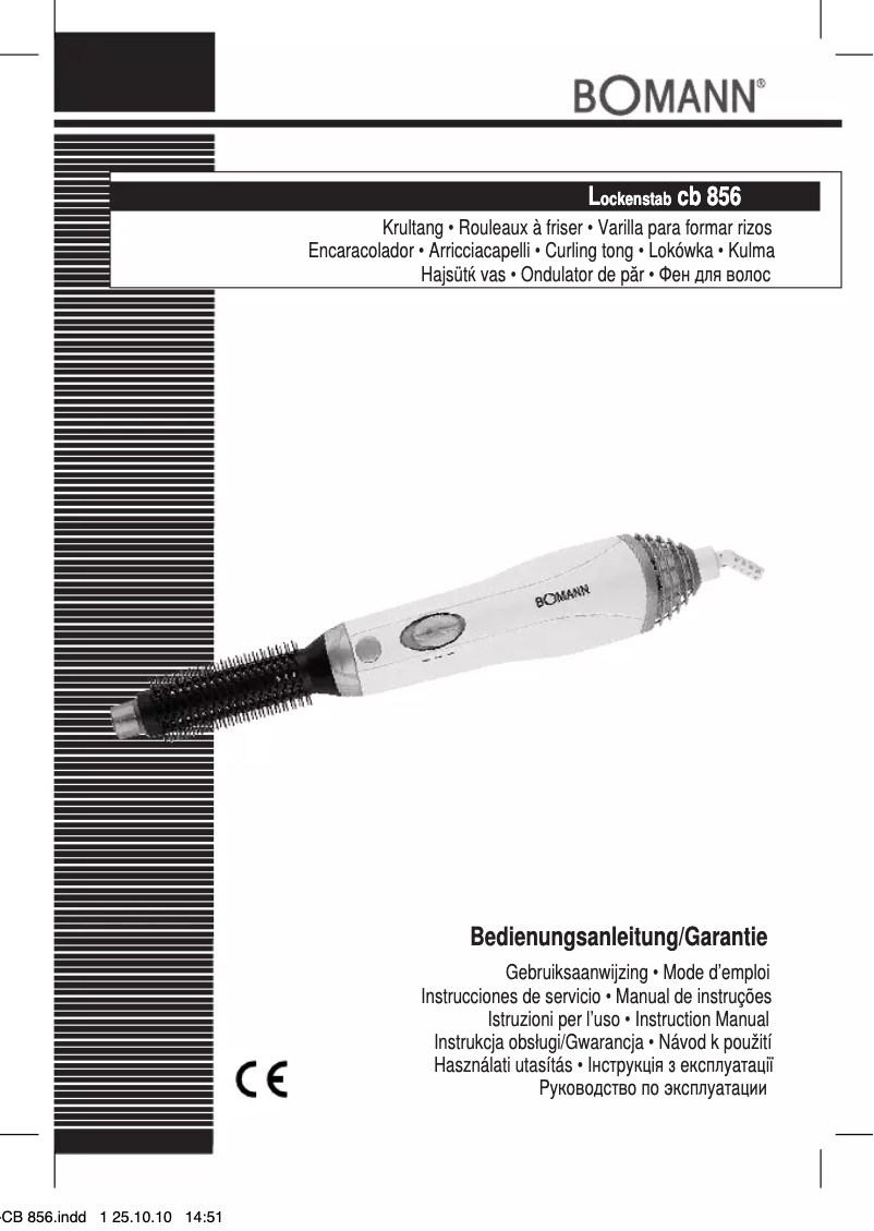 Page 1 de la notice Manuel utilisateur Bomann CB 856