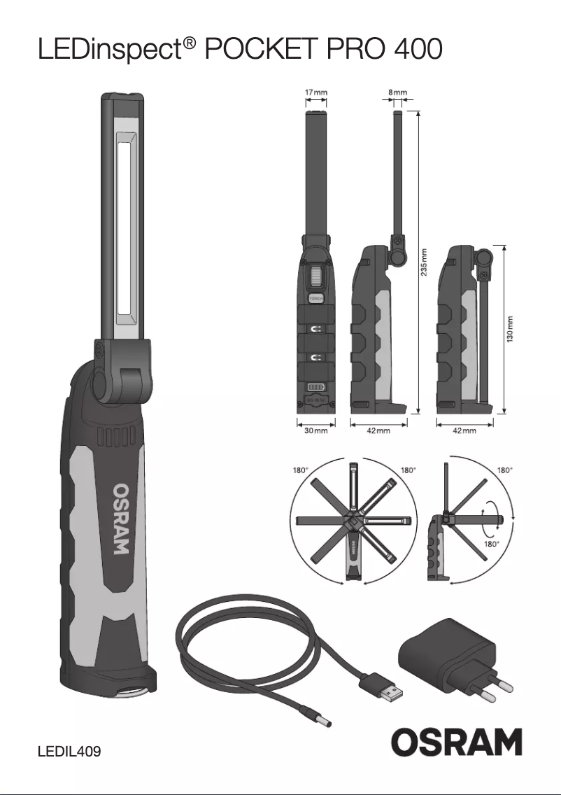 Page 1 de la notice Instructions / montage Osram LEDinspect POCKET PRO400
