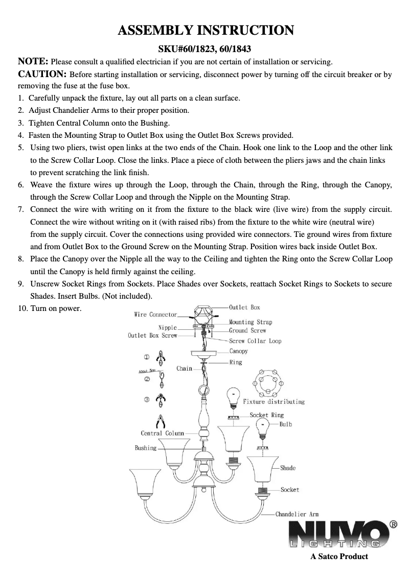 Page 1 de la notice Manuel utilisateur NUVO Dupont 60/1823