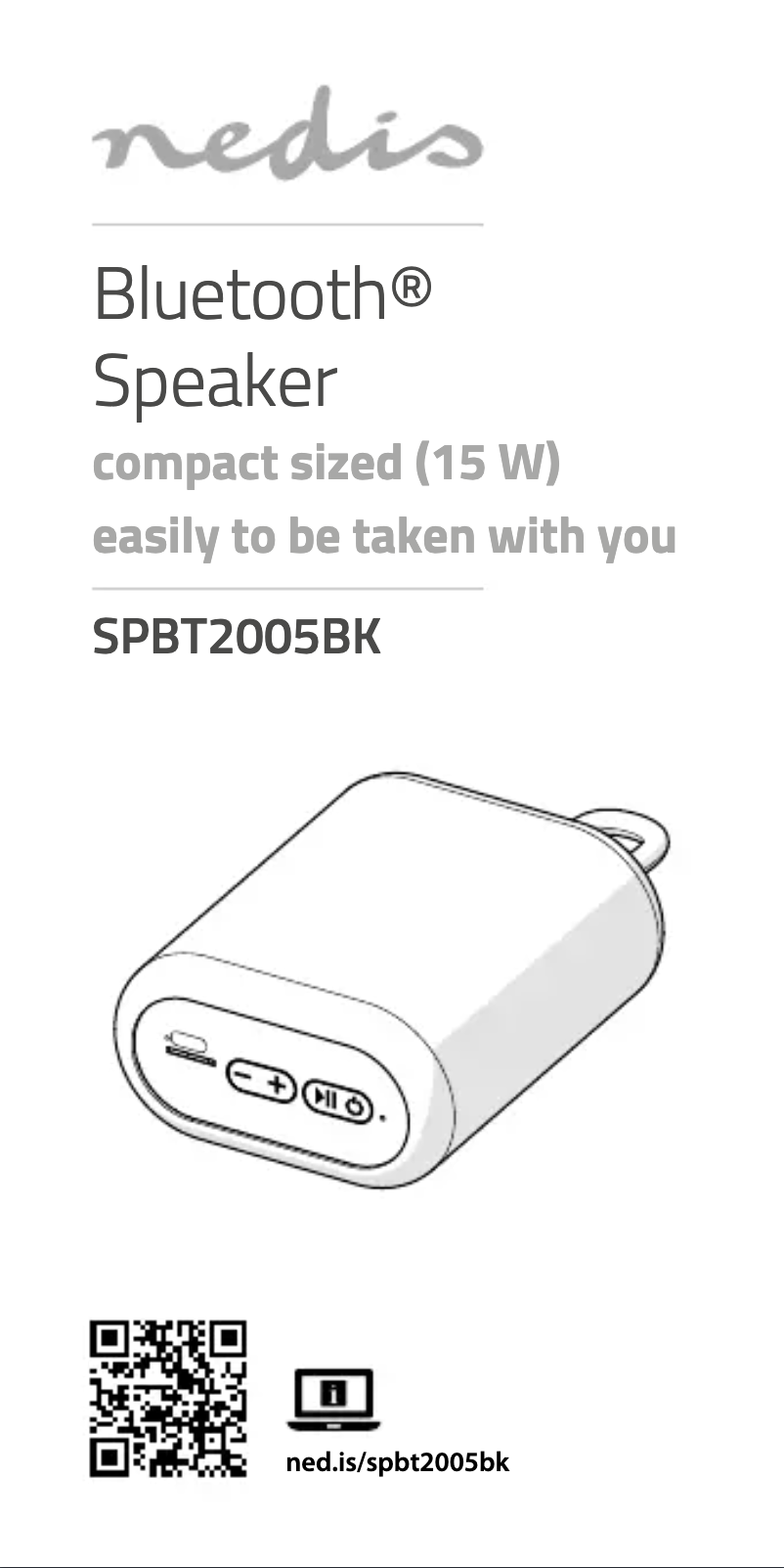Page 1 de la notice Manuel utilisateur Nedis SPBT2005BK