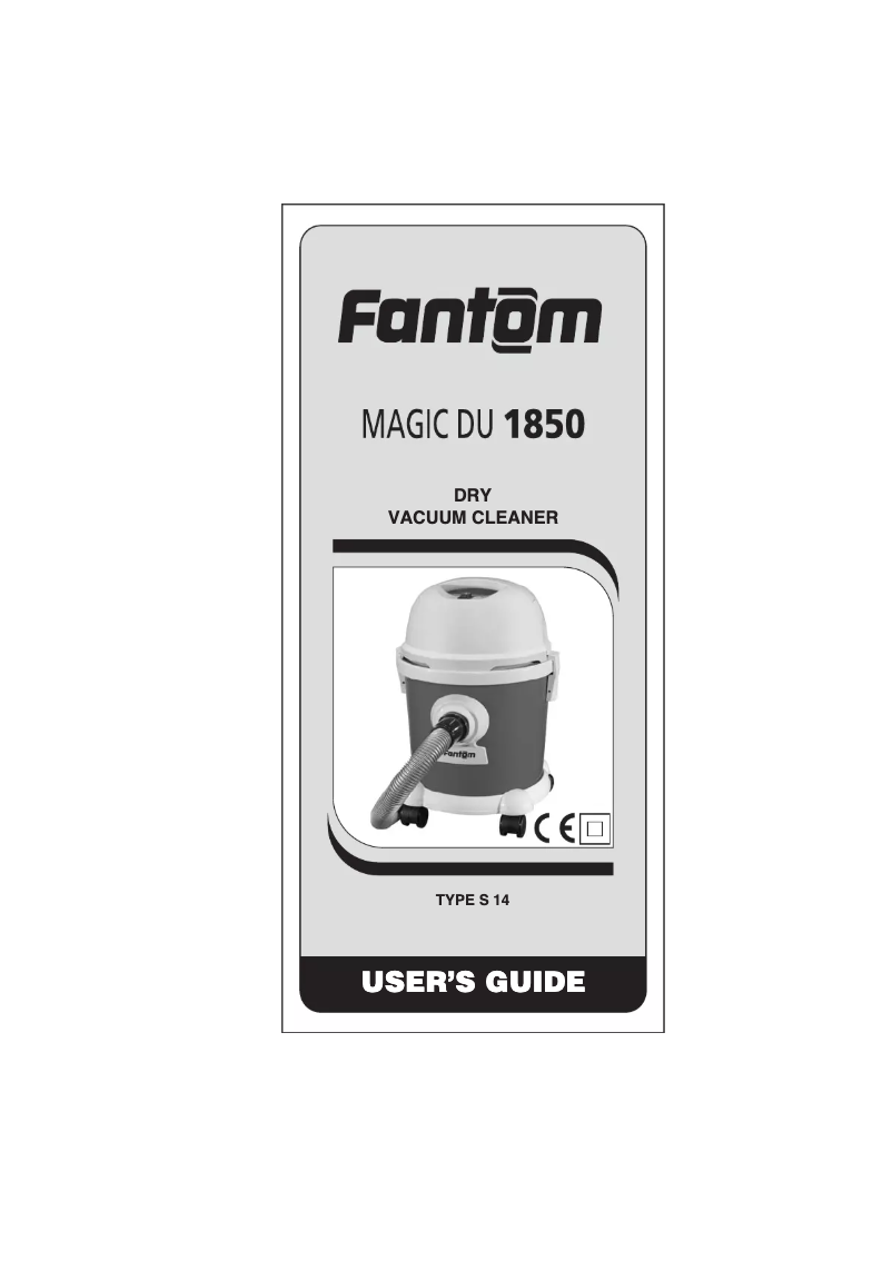 Page n°1 - Manuel utilisateur Fantom Magic DU 1850