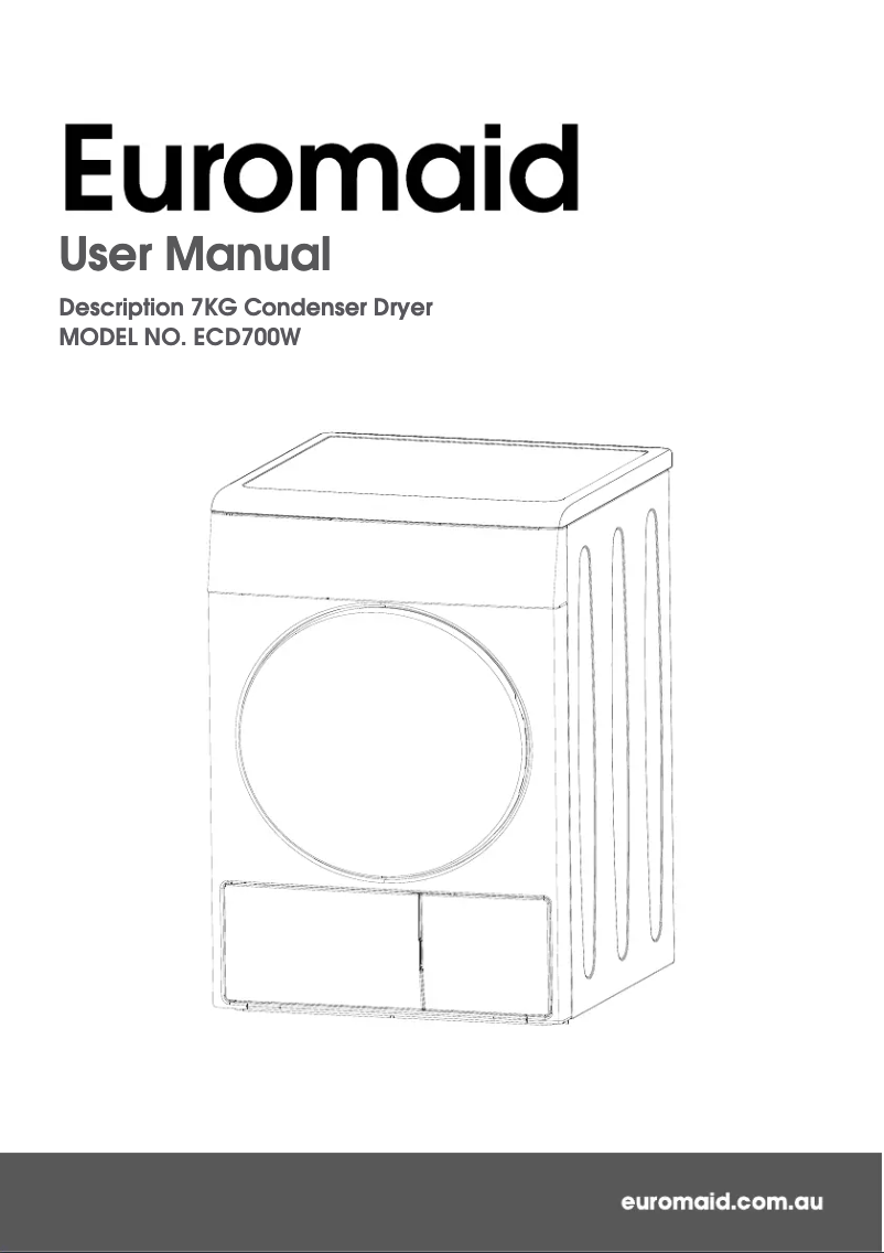 Page n°1 - Manuel utilisateur Euromaid ECD700W