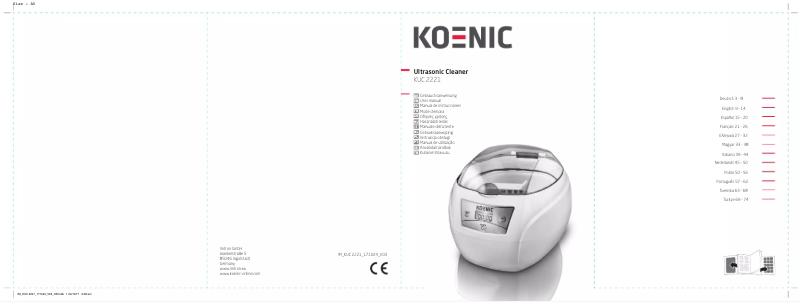 Imagen de la primera página del manual del dispositivo KUC 2221