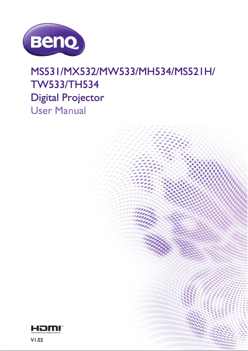 Page n°1 - Mode d'emploi BenQ MH534