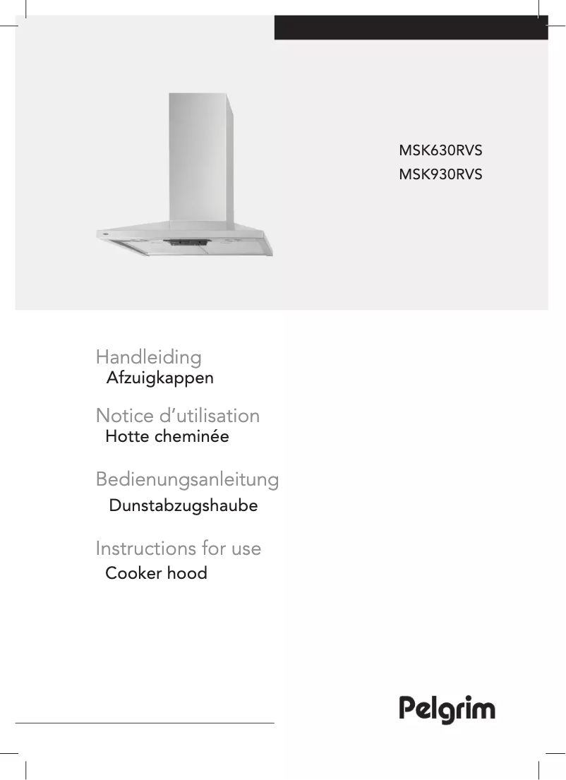 Image de la première page du manuel de l'appareil MSK930RVS