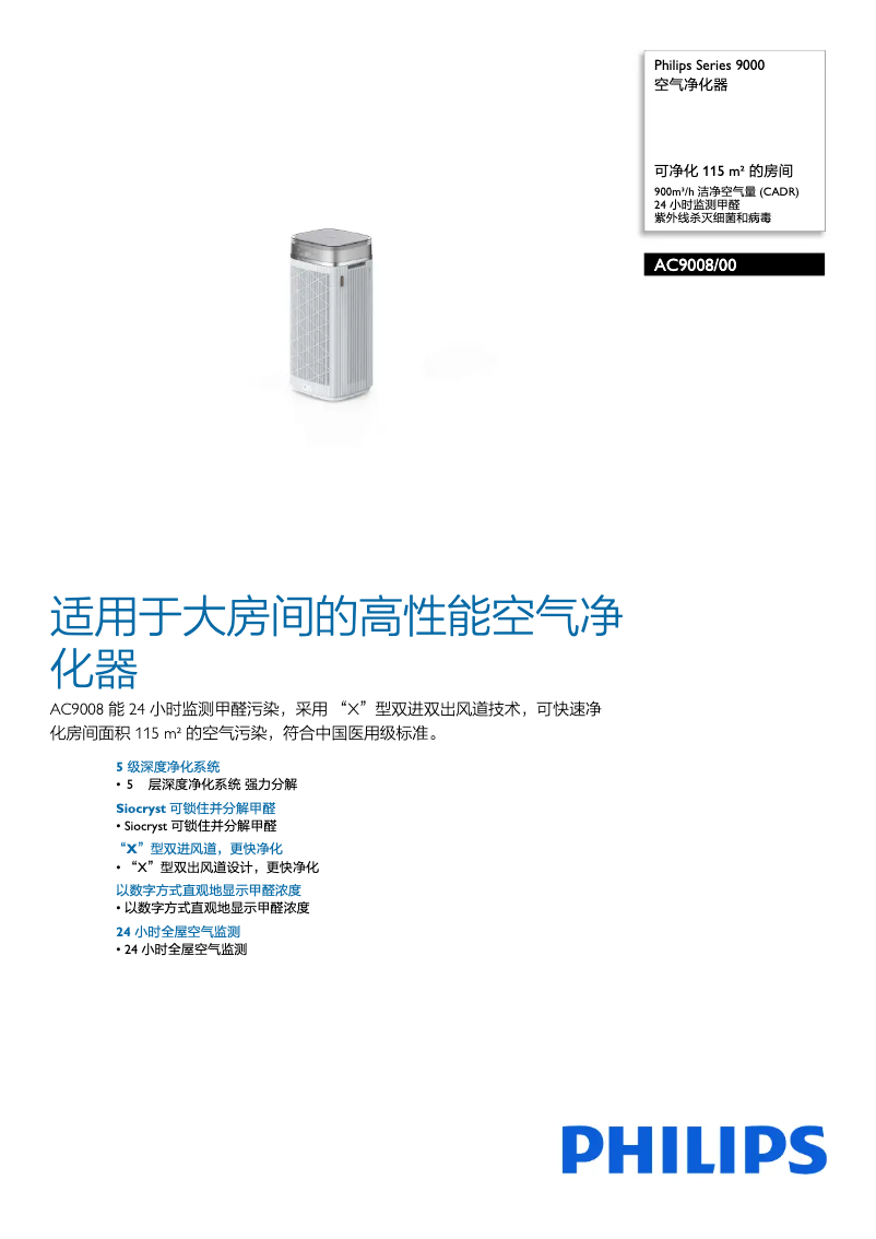 Page 1 of the manual User Manual Philips AC9008/00
