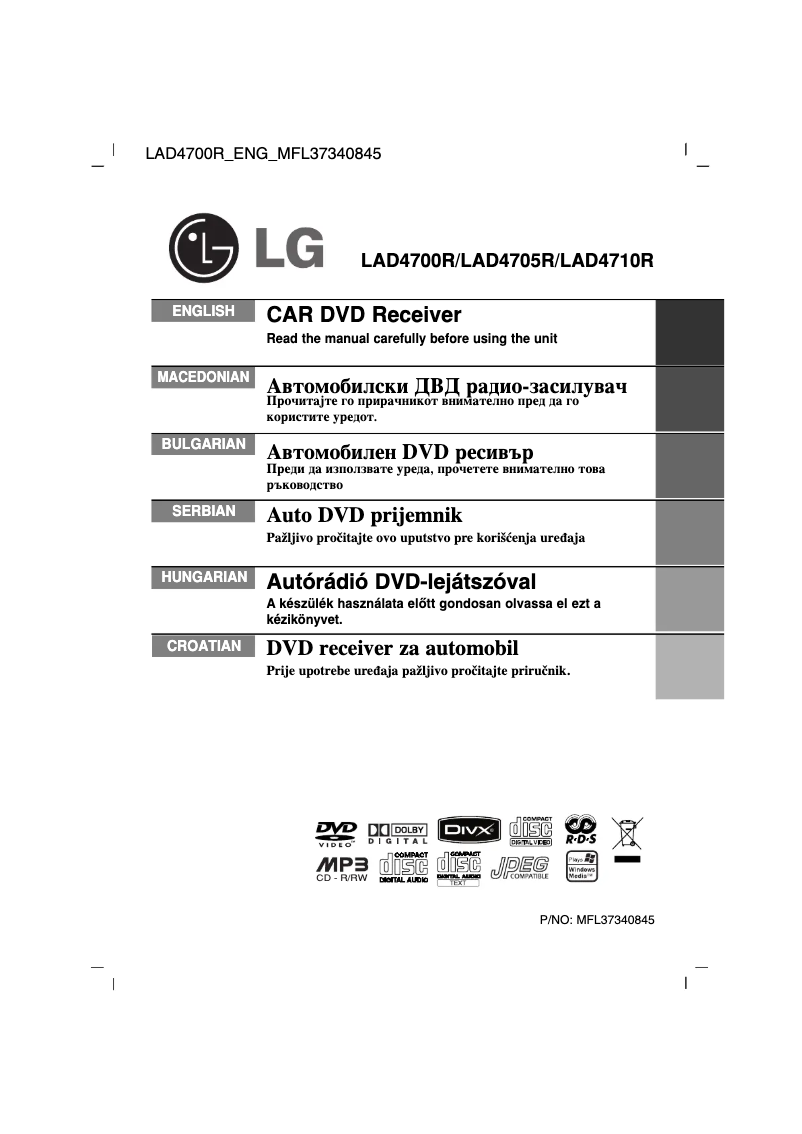 Página 1 del manual Manual de usuario LG LAD4710R