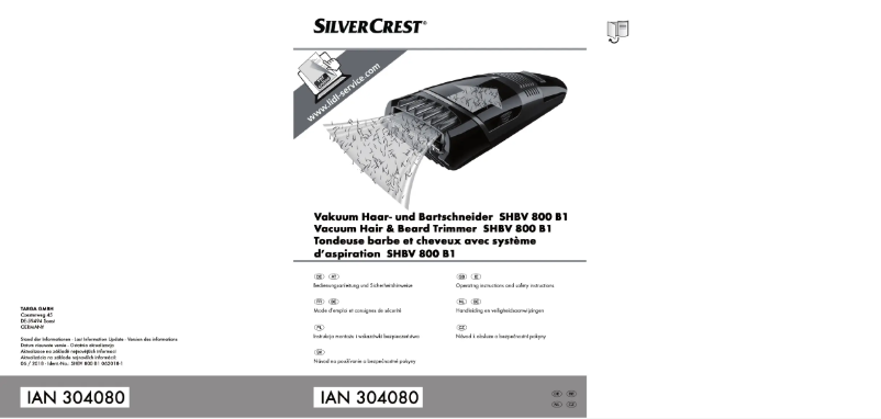 Page 1 de la notice Manuel utilisateur SilverCrest SHBV 800 B1