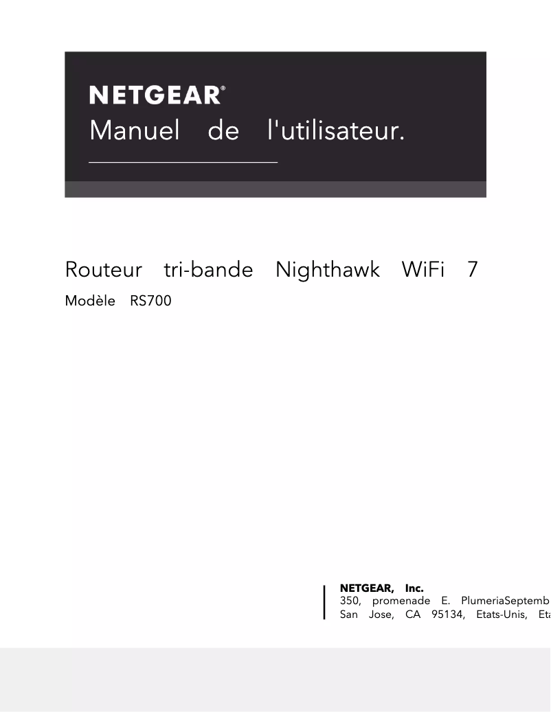 Page n°1 - Manuel utilisateur Netgear Nighthawk RS700S
