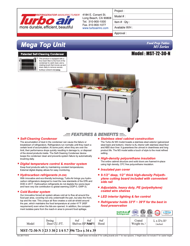 Image de la première page du manuel de l'appareil MST-72-30