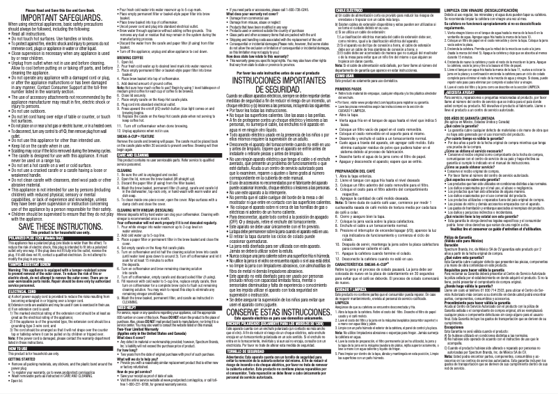 Image de la première page du manuel de l'appareil CM0700