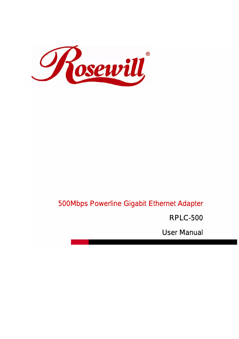 Page n°1 - Manuel utilisateur Rosewill RPLC-500KIT