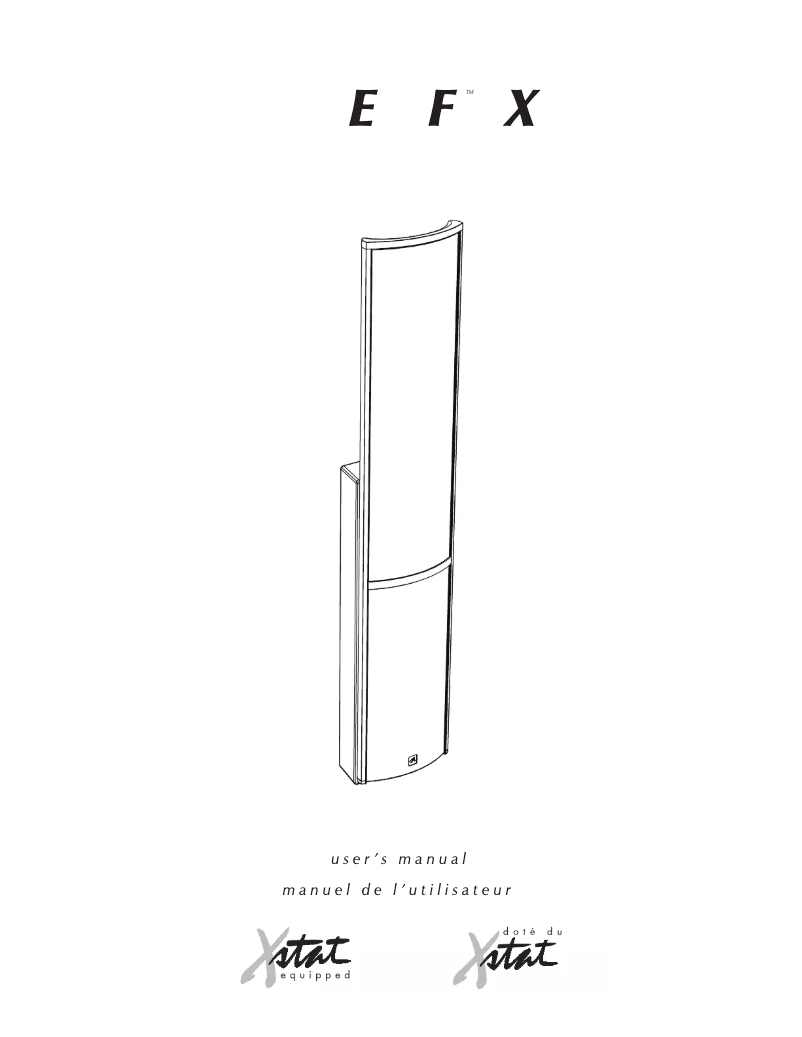 Page n°1 - Manuel utilisateur Martin Logan EFX