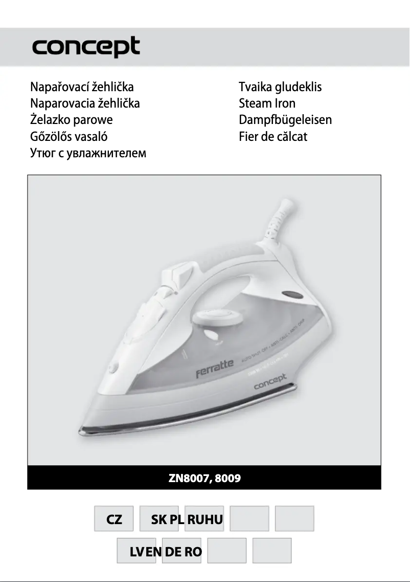 Image de la première page du manuel de l'appareil ZN-8009