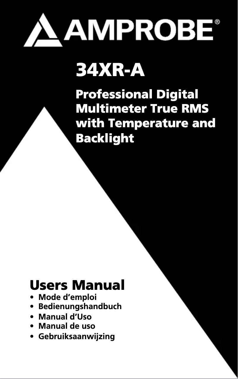 Página 1 del manual Manual de usuario Amprobe 34XR-A