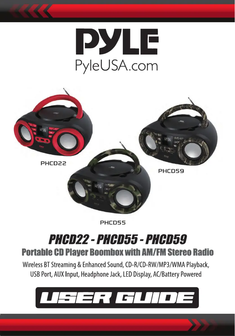 Página 1 del manual Manual de usuario Pyle PHCD55