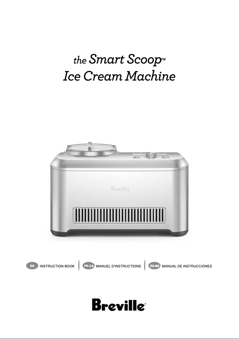 Page n°1 - Manuel utilisateur Breville the Smart Scoop BCI600