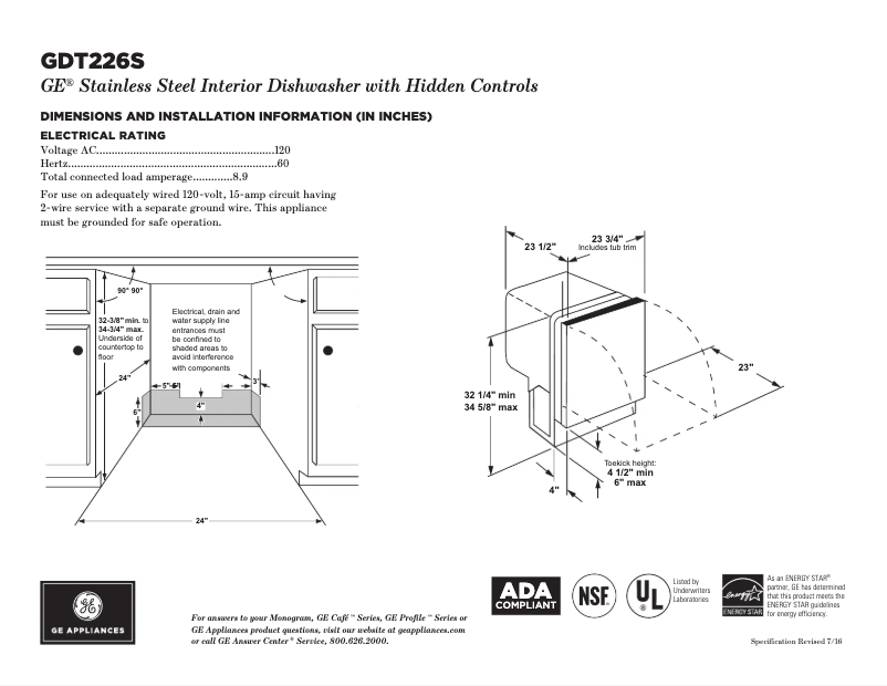 Image de la première page du manuel de l'appareil GDT226SGLWW