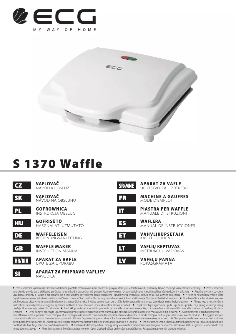 Page n°1 - Manuel utilisateur ECG S 1370 Waffle