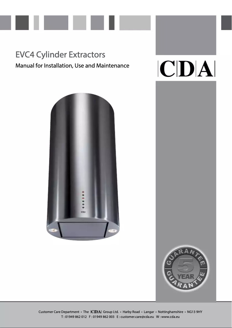 Page n°1 - Manuel utilisateur CDA EVC4