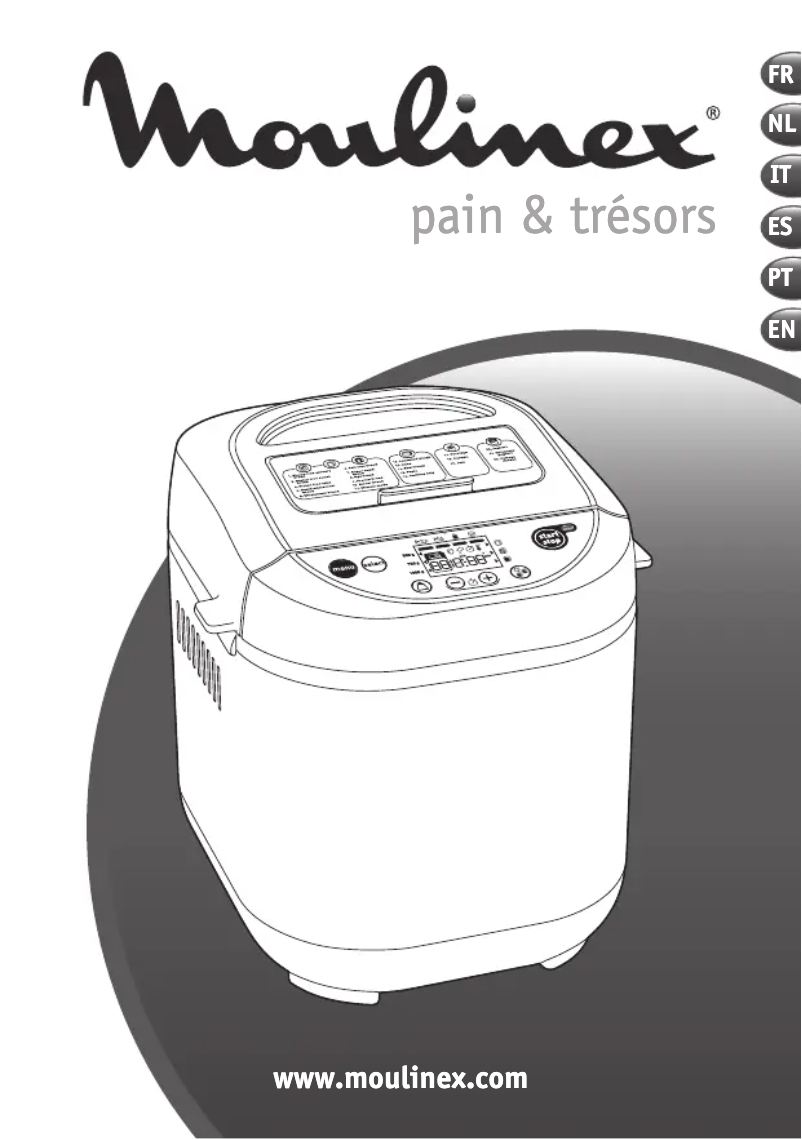 Page 1 de la notice Instructions / montage Moulinex Pain & Trésors OW2501